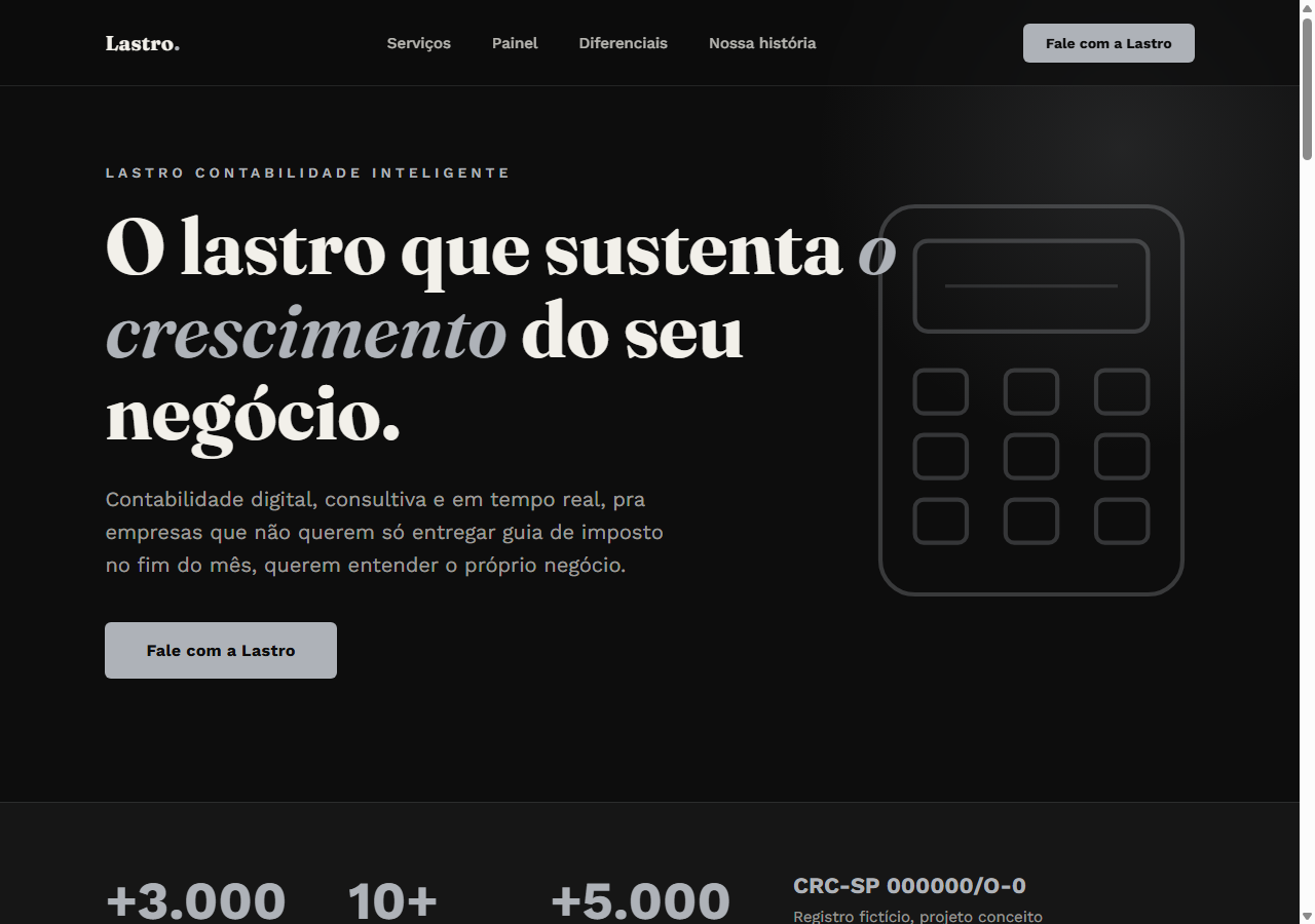 Site da Lastro Contabilidade